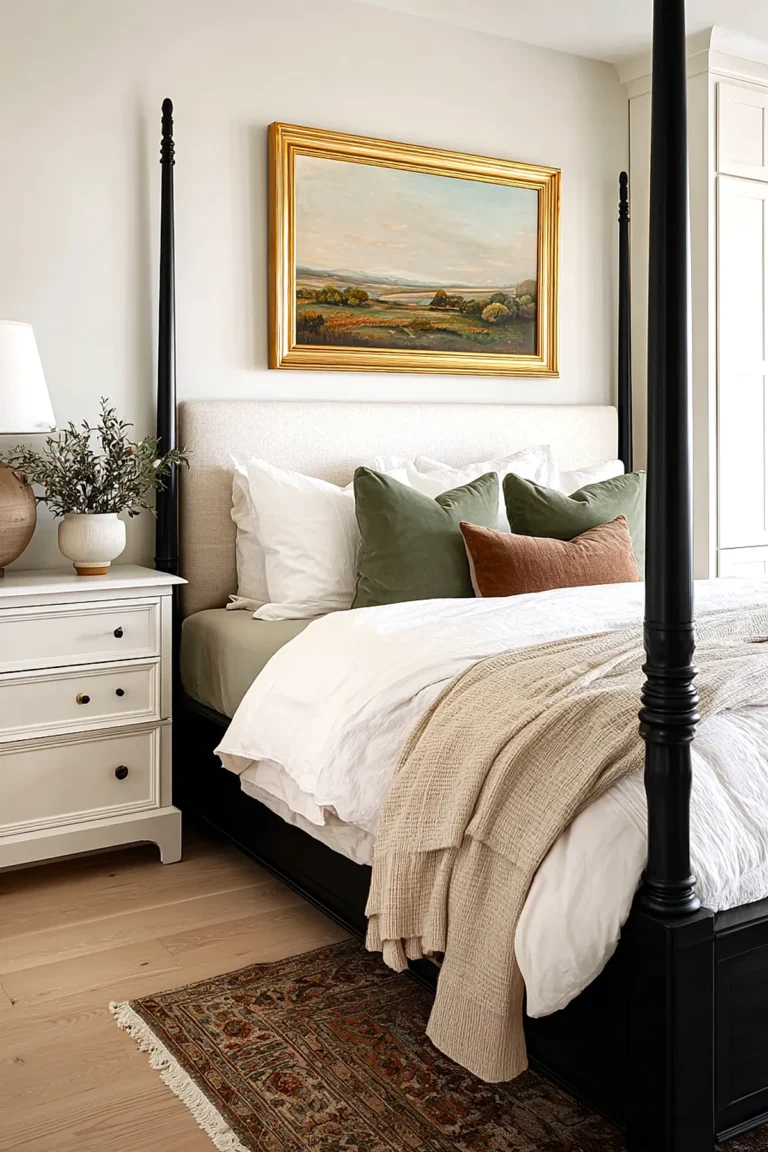 Simple Fall Bedroom Ideas With Textures, Throws, and Accents