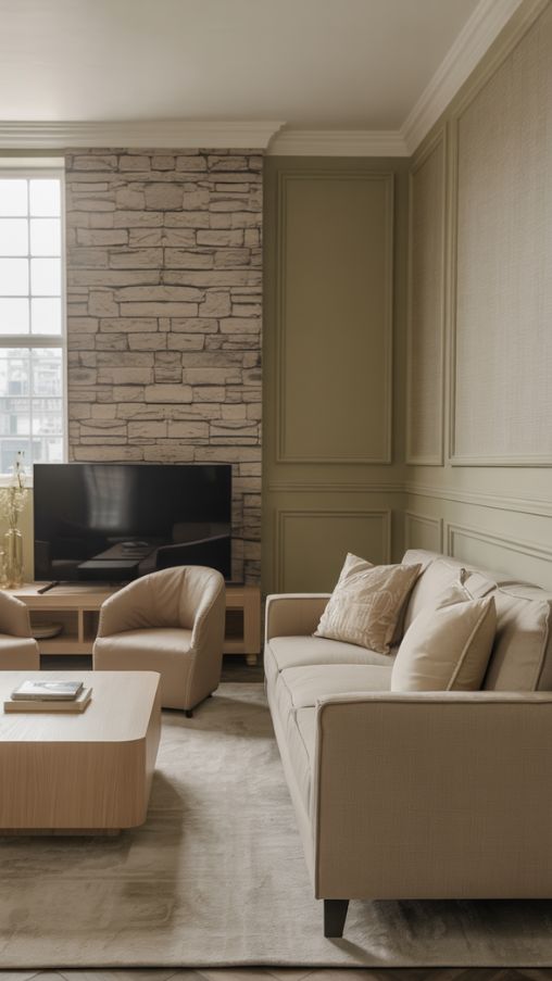Accent Wall Ideas for Neutral Living Rooms