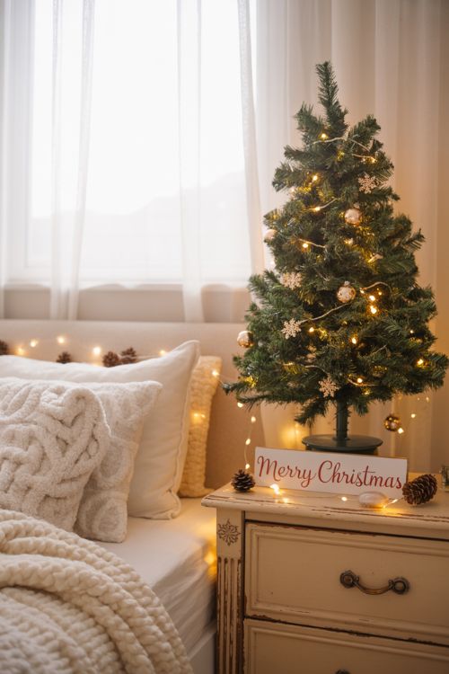 Christmas Bedroom Decor Ideas – Mini Bedroom-Only Christmas Tree