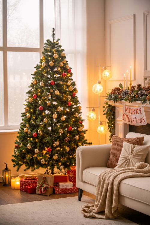 Christmas Decor Ideas for Living Room – Cozy Tree & Holiday Styling
