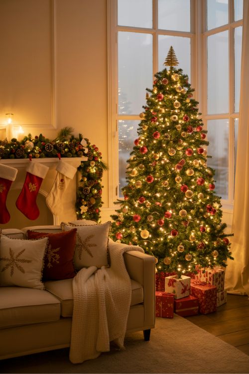 Christmas Decor Ideas for Living Room – Cozy Tree & Holiday Styling