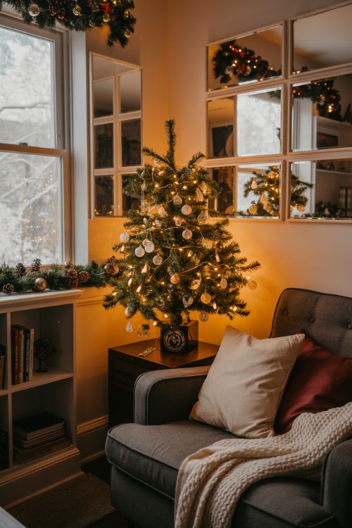 Christmas Decor Ideas for Small Living Room – Space-Saving Festive Tips