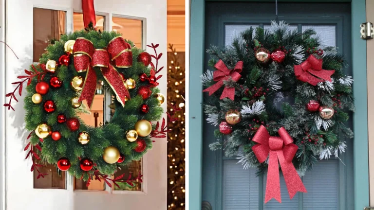 51 couronnes de Noël tendance pour des idées de porte d’entrée 2024