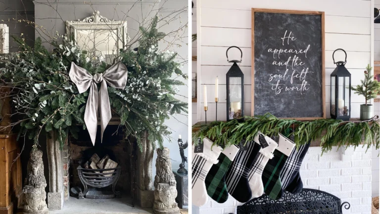 58 Simple Christmas Ideas with a Fireplace Mantel for an Elegant Holiday